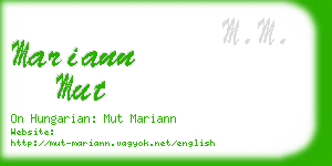 mariann mut business card